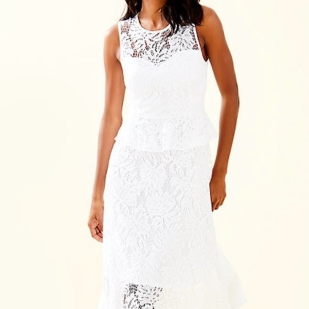 Lilly Pulitzer White Lace Nolea Dress